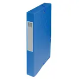 Boîte de classement A4 Dos 40 mm fermeture élastique carte lustrée Exabox - Bleu