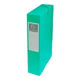 Boîte de classement A4 Dos 60 mm fermeture élastique carte lustrée Exabox - Vert