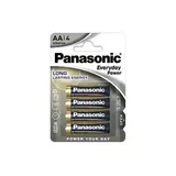 Pack 4 Piles alcalines AA LR6 Panasonic Everyday Power 1,5V 3,4A