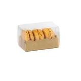 Boîte macarons couvercle transparent PET 8x5x5cm – 2 à 3 macarons - Paquet de 10