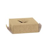 Calage boîte œuf de Pâques kraft brun 15x15x5 cm - Boîte Pâques - Paquet de 10