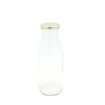 Bouteille en verre 500ml avec couvercle or ø48/71mm – Paquet de 6