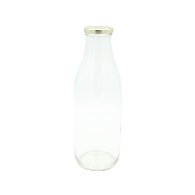 Bouteille en verre 1L avec couvercle or ø48/71mm – Paquet de 6