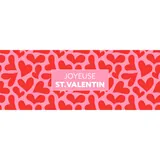 Affiche Saint Valentin Rose/Rouge/Coeurs 84 x 30 cm - Affiche vitrine