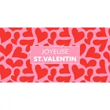 Affiche Saint Valentin Rose/Rouge/Coeurs 40 x 20 cm - Affiche vitrine