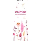 Affiche fête des mères verticale motif fleurs pastel 42 x 119 cm