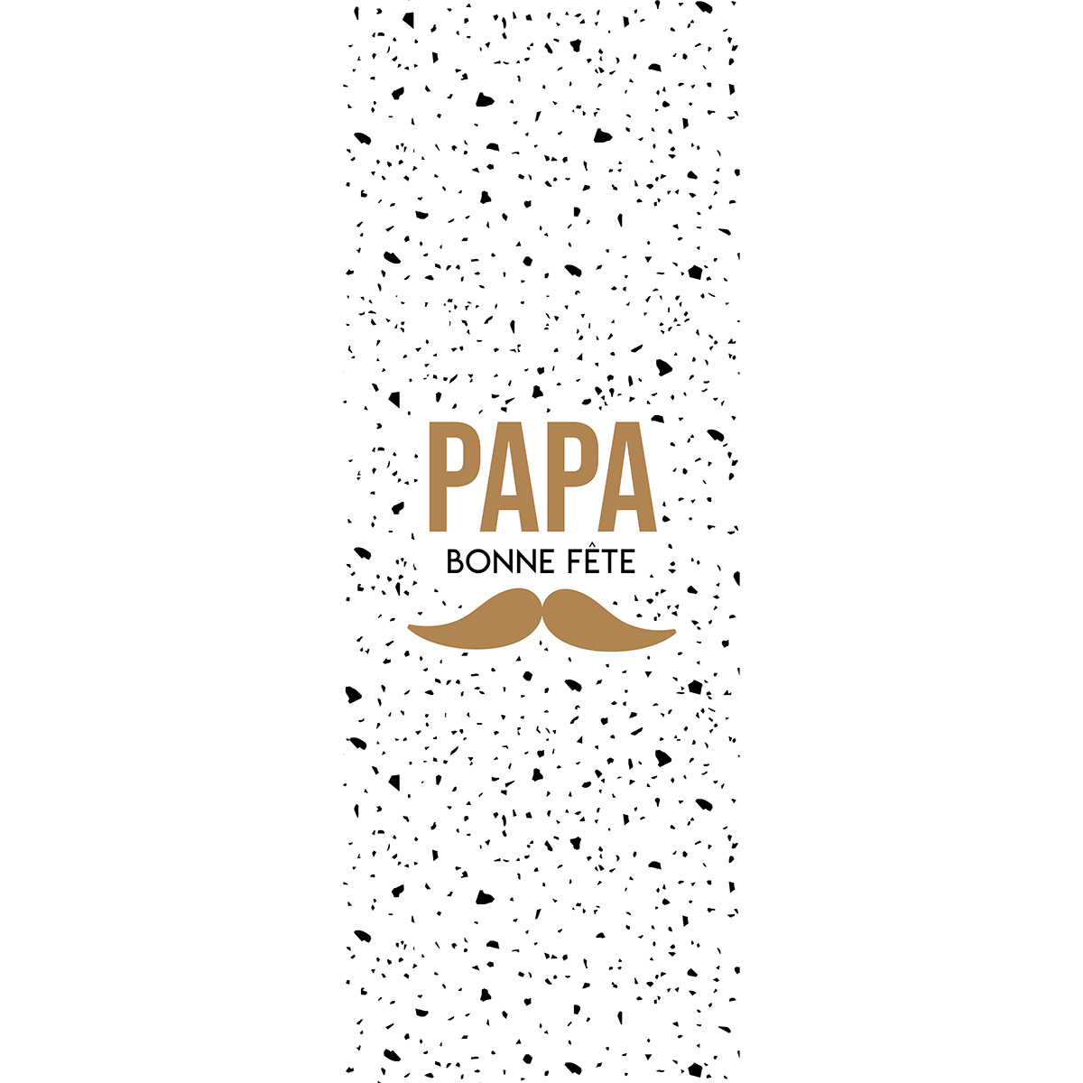 Affiche fête des pères verticale 42 x119 cm motif papa moustache