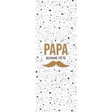 Affiche fête des pères verticale 42 x119 cm motif papa moustache