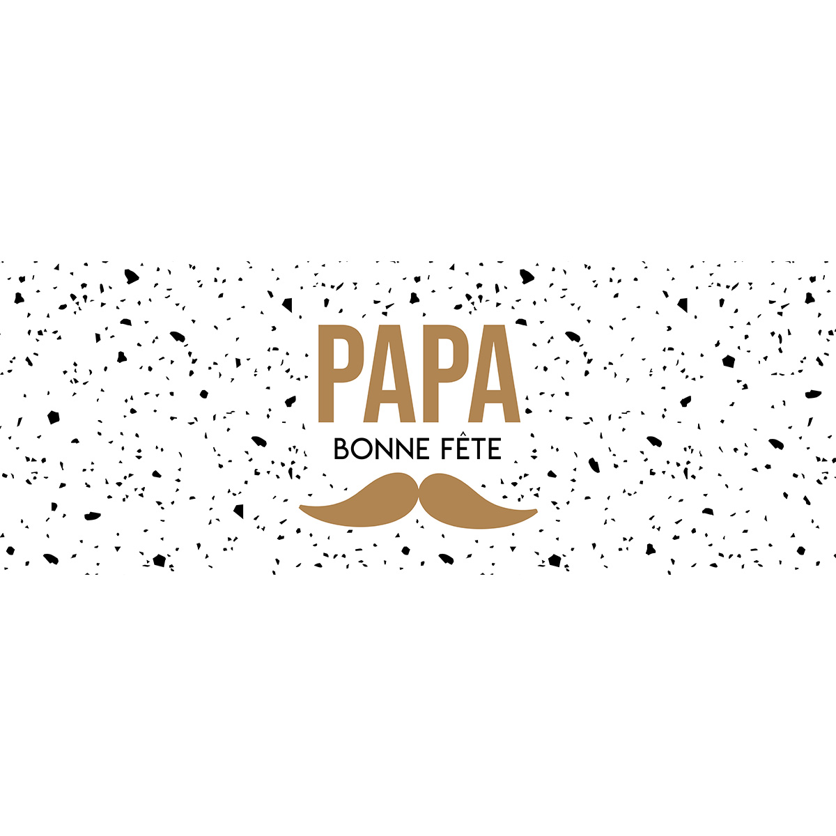 Affiche fête des pères verticale 84 x 30 cm motif papa moustache