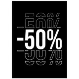 Etiquette -50% à trou 50 x 70 mm - Etiquettes Soldes - Paquet de 250