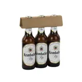 Porte-bouteille 3 bières kraft brun 19x4,5x4cm – Paquet de 100
