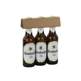 Porte-bouteille 3 bières hautes kraft brun 22x6x4cm – Paquet de 100