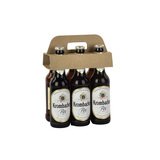 Porte-bouteille 6 bières hautes poignée kraft brun 22x13,5x4cm – Paquet de 100