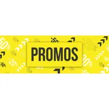 Affiche PROMOS 115 x 40 cm jaune/blanc/noir papier ½  mat 170 g/m²