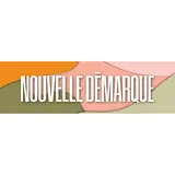 Affiche NOUVELLE DÉMARQUE 80 x 25 cm style nature organique pastel vert/rose/orange