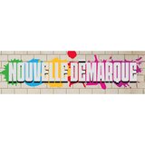 Affiche NOUVELLE DÉMARQUE 80 x 25 cm effet graff multicolore – pour vitrines et corners de soldes