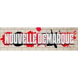 Affiche NOUVELLE DÉMARQUE Street Art rouge/noir 80 x 25 cm – papier couché ½ mat 170 g/m²