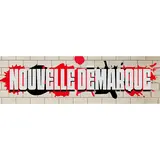 Affiche NOUVELLE DÉMARQUE Street Art rouge/noir 80 x 25 cm – papier couché ½ mat 170 g/m²