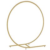 Portant vêtements rond fixe finition Or H.178cm – Barre avec 11 picots anti-glisse – Charge 30kg