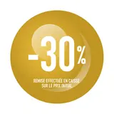 Sticker Soldes “-30%” Jaune – Pastille adhésive ø25mm - Lot de 500