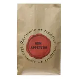 Sachet poulet rôti ingraissable papier kraft 20 + 8 x 35 cm – Brun – Sac Poulet - Carton de 500