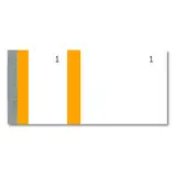 Bloc vendeur numéroté 100 feuillets 60 x 135 mm – Bande couleur orange – Lot de 10