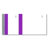 Bloc vendeur numéroté 100 feuillets 60 x 135 mm – Bande couleur violet – Lot de 10