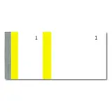 Bloc vendeur numéroté 100 feuillets 60 x 135 mm – Bande couleur jaune – Lot de 10