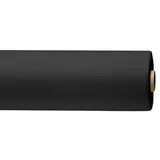 Nappe Airlaid non tissée aspect tissu - Nappe intissée - Nappe jetable - Noir - Rouleau de 1,20 x 15 m