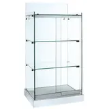 Vitrine de comptoir 3 niveaux en verre trempé 42 x 32 x 84 cm - Présentoir de comptoir - Vitrine présentoir