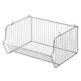 Corbeille fil empilable 49 x 40 x 25 cm zingué - Panier fil métal