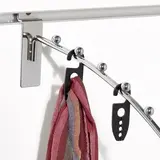 Cintre pour foulards, écharpes et cravates - Organisateur de vêtement - Plastique Noir - Lot de 100