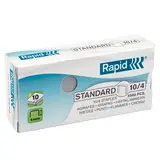 Agrafe Rapid standard n°10 (10/4mm) – boîte de 5000 – jusqu'à 10 feuilles - acier galvanisé