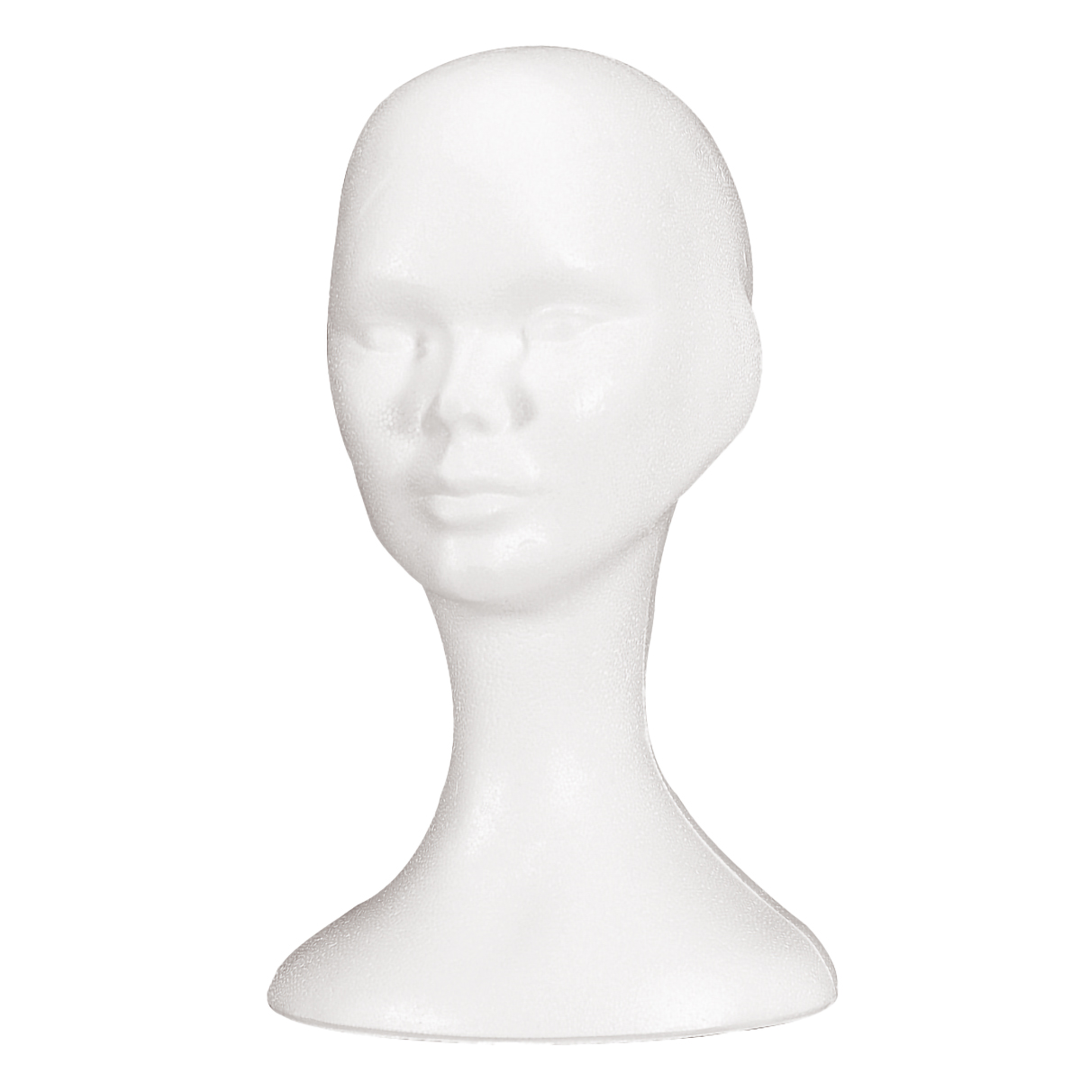 Tête femme polystyrène H 34 cm