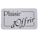 Étiquettes cadeaux adhésives Plaisir d'offrir argent brillant - Paquet de 1000