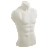 Buste homme plastique H 60 cm - Torse homme - Blanc
