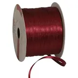 Ruban satin bordeaux double face 6 mm x 91 m