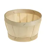 Panier bois rond ø 16 x H 9,4 cm - Bourriche bois - Corbeille bois - Lot de 30