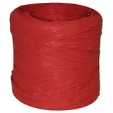 Raphia synthétique rouge - Bobine de 200m