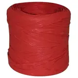 Raphia synthétique rouge - Bobine de 200m