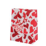 Sacs pelliculés motif coeur 11 + 6 x 13,7 cm - Lot de 20