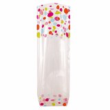 Sachet avec fond carton polypropylène Perles 10 x 22 cm 35µ, paquet de 100 - Sachets confiserie Pâques
