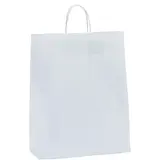Sac kraft blanc poignées torsadées 32 x 12 x 41 cm 100g/m² - Lot de 250