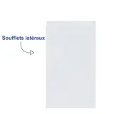 Sachet papier kraft blanc 20 x 6 x 36 cm - Lot de 500