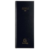 Agenda journalier euro/cents 2026 13,5 x 34 cm noir - Exacompta
