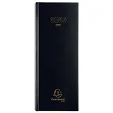 Agenda journalier euro/cents 2026 13,5 x 34 cm noir - Exacompta