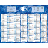 Calendrier 2024 - 2 faces - 7 mois - Calendriers