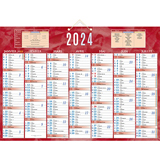 Calendrier 2024 - 2 faces - 7 mois - Calendriers