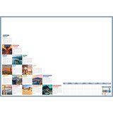 Sous-main à feuillets perpétuel mosaïque 38,5 x 54 cm - 25 feuillets détachables - grille perpétuelle