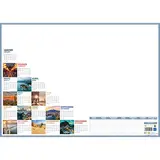 Sous-main à feuillets perpétuel mosaïque 38,5 x 54 cm - 25 feuillets détachables - grille perpétuelle